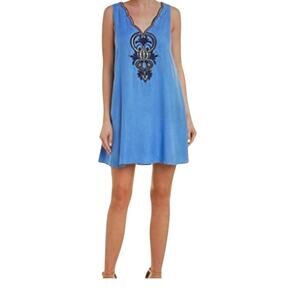Lilly Pulitzer Sz. M OWEN Embroidery and Bead Embellished Trapeze Shift Dress